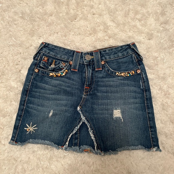 True Religion Lola beaded denim skirt - Picture 1 of 3